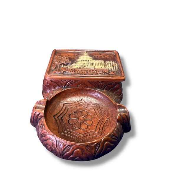 Vintage Desktop Ashtray & Cigarette Holder – U.S. Capitol Washington D.C. Souven - Picture 1 of 7